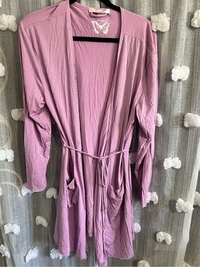 Victoria secret Angel Butterfly Lavender Tie-Waist robe